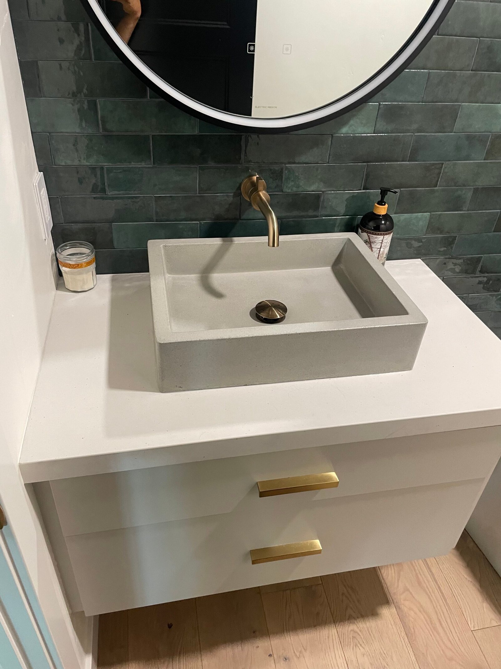Modern vanity install